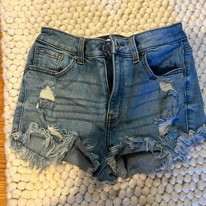 Eunina Blue Jean Shorts High-Waisted Distressed
